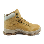 Жълти юношески боти, здрава еко-кожа - всекидневни обувки за есента и зимата N 10007810