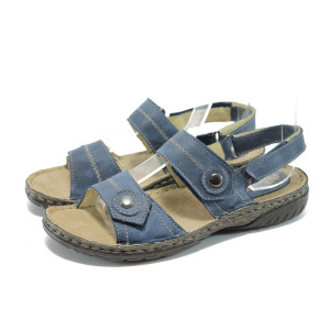 Равни анатомични дамски сандали от естествена кожа