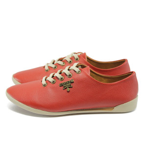 Червени спортни дамски обувки с връзки МИ 207 червенKP