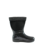 Черни юношески ботуши, pvc материя - ежедневни обувки за есента и зимата N 10007623