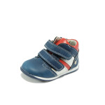 Ортопедични бебешки обувки - сини с лепенки