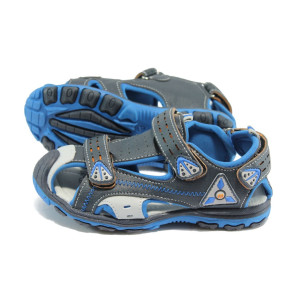 Анатомични сини детски сандалки