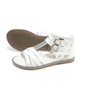 Анатомични бели детски сандали