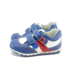 Сини анатомични бебешки обувки