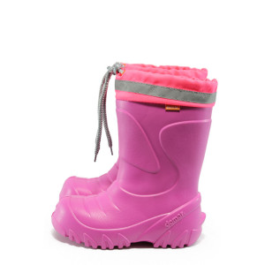 Розови детски ботушки, pvc материя - ежедневни обувки за есента и зимата N 10007333