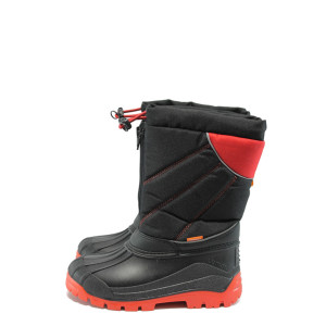 Черни детски ботушки, pvc материя и текстилна материя - всекидневни обувки за есента и зимата N 10007624