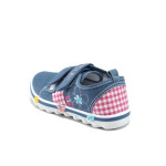 Сини бебешки обувки с лепенка