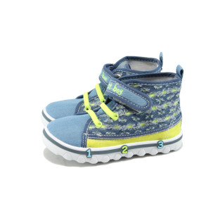 Сини високи бебешки кецове