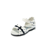 Анатомични бебешки сандали - бели на точки