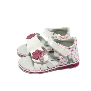 Анатомични бебешки сандалки с цвете