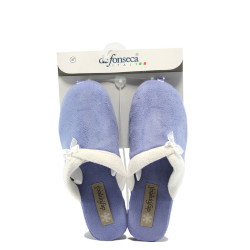 Сини дамски чехли, текстилна материя - ежедневни обувки за целогодишно ползване N 10007505