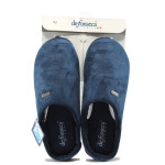 Анатомични тъмносини мъжки чехли, текстилна материя - ежедневни обувки за целогодишно ползване N 10007500