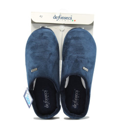 Анатомични тъмносини мъжки чехли, текстилна материя - ежедневни обувки за целогодишно ползване N 10007500