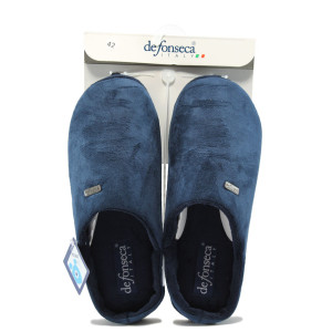 Анатомични тъмносини мъжки чехли, текстилна материя - ежедневни обувки за целогодишно ползване N 10007500