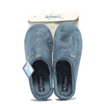 Анатомични светлосини мъжки чехли, текстилна материя - ежедневни обувки за целогодишно ползване N 10007499
