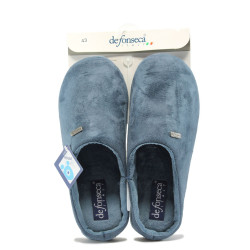 Анатомични светлосини мъжки чехли, текстилна материя - ежедневни обувки за целогодишно ползване N 10007499
