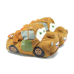 Анатомични кафяви детски пантофи, текстилна материя - удобство у дома N 10007519