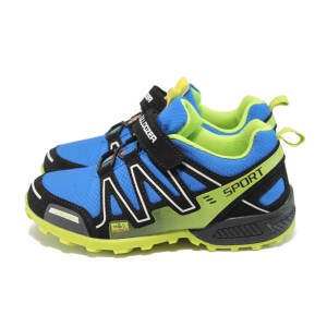 Сини летни детски маратонки с лепенки