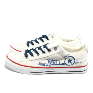 Бели мъжки кецове БР 6294 белиKP