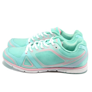 Сини дамски маратонки, текстилна материя - спортни обувки за пролетта и лятото N 10008475