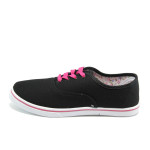 Черни тинейджърски маратонки, текстилна материя - спортни обувки за целогодишно ползване N 10008972
