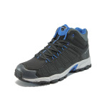 Черни мъжки обувки, здрава еко-кожа - спортни обувки за есента и зимата N 10007815
