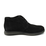 Анатомични черни мъжки боти, естествен велур - всекидневни обувки за есента и зимата N 10007324