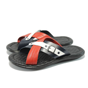 Анатомични мъжки чехли - естествена кожа