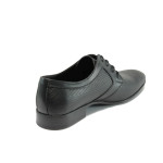 Елегантни мъжки обувки - анатомични, от черна естествена кожа ФН 517 черенKP