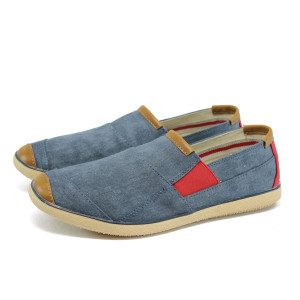 Сини летни мъжки обувки тип еспадрили