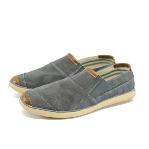 Сиви летни мъжки обувки тип еспадрили