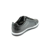 Черни спортни мъжки обувки от естествена кожа