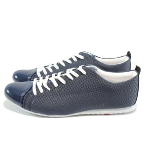 Сини спортни мъжки обувки с връзки
