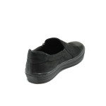 Анатомични черни мъжки обувки, естествена кожа - всекидневни обувки за есента и зимата N 10007549