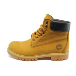 Жълти мъжки боти, естествен набук - спортни обувки за есента и зимата N 10007654