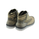 Бежови мъжки боти, естествен набук - всекидневни обувки за есента и зимата N 10007663