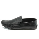 Черни мъжки обувки, естествена кожа - всекидневни обувки за пролетта и лятото N 10007836