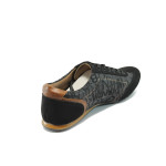 Черни мъжки спортни обувки, еко-кожа и велурена кожа - спортни обувки за есента и зимата N 10007388