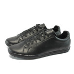 Черни мъжки обувки, естествена кожа - всекидневни обувки за пролетта и лятото N 10008359