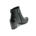 Черни дамски боти, естествена кожа - елегантни обувки за есента и зимата N 10007329