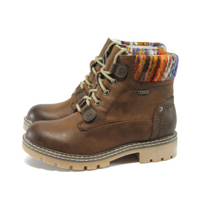 Водоустойчиви кафяви дамски боти