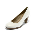 Бели дамски обувки с удобен ток Tamaris 1-22410-24 бели ANTISHOKKKP