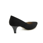 Черни велурени обувки с удобен среден ток Tamaris 1-22415-24 черенKP