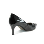 Лачени черни дамски обувки на ток Tamaris 1-22447-24 черенKP
