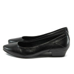 Удобни черни дамски обувки с нисък ток Jana 8-22200-24 черенKP