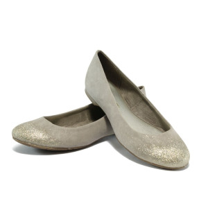 Велурени бежови дамски пантофки Marco Tozzi 2-22104-24 бежовKP