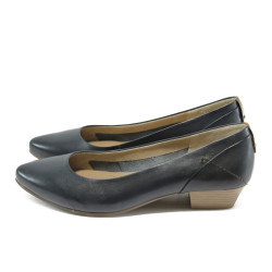 Удобни сини дамски обувки с нисък ток Jana 8-22200-24 т.синKP