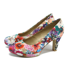 Дамски обувки на цветя, с мемори стелки S.Oliver 5-22409-24 цветяKP
