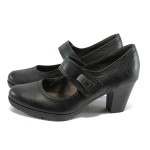 Черни дамски обувки за широк крак