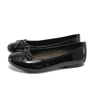 Лачени черни дамски пантофки